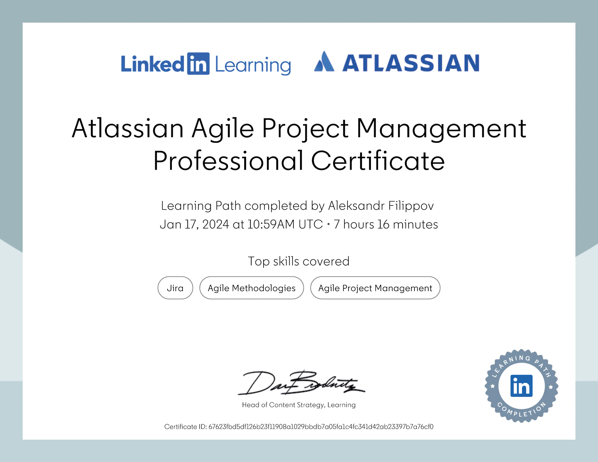 Atlassian Agile Project Management Professional Certificate